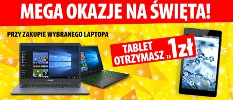 Promocja na laptop z tabletem za 1 zł w Media Expert