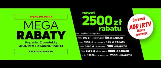 Promocja "Mega rabaty" w NEONET