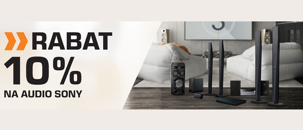 Rabat do 10% na sprzęt audio SONY w SATURN!