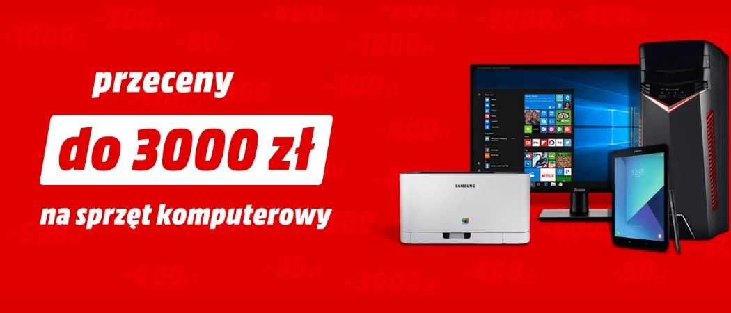 Promocja na komputery, monitory i drukarki w Media Markt - nawet 3000 złotych taniej!