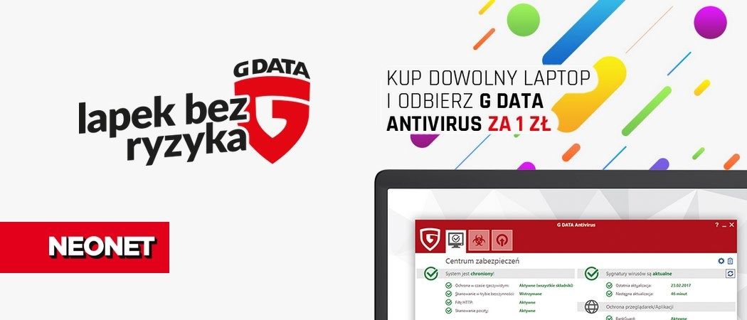 Promocja na laptopy w NEONET - odbierz antywirus gratis!