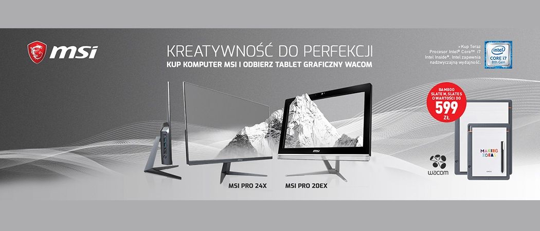 Promocja w Neonet - kup wybrany komputer MSI i odbierz tablet graficzny WACOM!