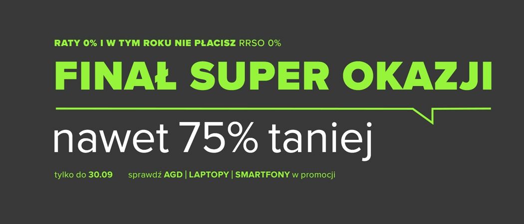 Finał promocji SUPER OKAZJE w Neonet - kup wybrane RTV do 75% taniej z kodem rabatowym!