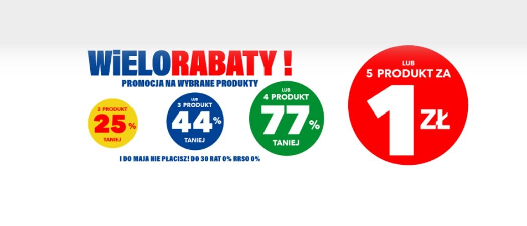 Promocja WIELORABATY w RTV EURO AGD - kup wybrane RTV i zyskaj rabat na jeden z produkt&oacute;w!