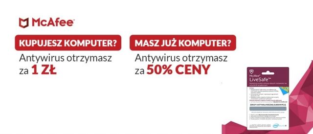 Kupon rabatowy McAfee LiveSafe 