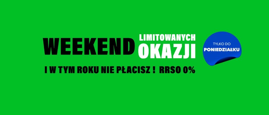 Promocja WEEKEND LIMITOWANYCH OKAZJI w RTV EURO AGD - kup wybrane RTV taniej z kodem rabatowym!