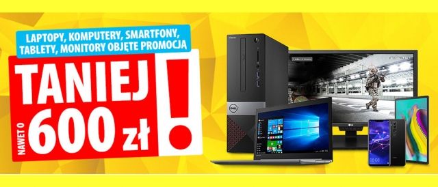 Promocja na laptopy, komputery, smartfony, tablety, monitory w Media Expert