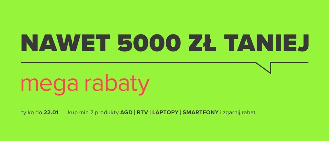 Kup wybrane RTV nawet do 5000 zł taniej w promocji MEGA RABATY w Neonet!