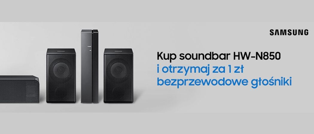Kup soundbar SAMSUNG i odbierz głośniki bezprzewodowe za 1 zł w sklepach RTV EURO AGD!