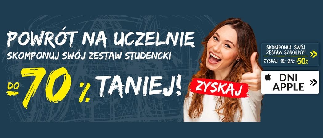 Promocja POWR&Oacute;T NA UCZELNIE w Media Expert - kup jeszcze taniej promocyjne RTV!