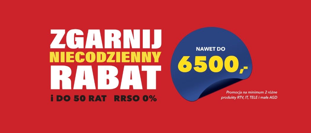 Promocja ZGARNIJ NIECODZIENNY RABAT w RTV EURO AGD - kup taniej promocyjne RTV!
