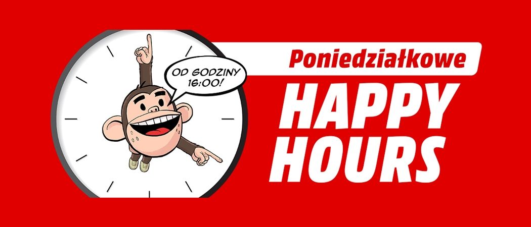 Promocja HAPPY HOURS w Media Markt - kup jeszcze taniej promocyjne RTV!