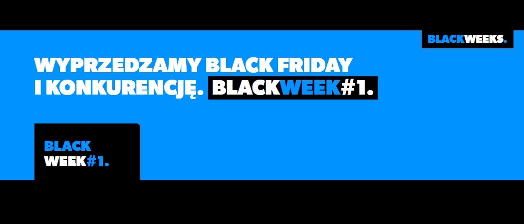 Kup wybrany sprzęt z dodatkowym rabatem w promocji "Black week #1" w RTV EURO AGD!