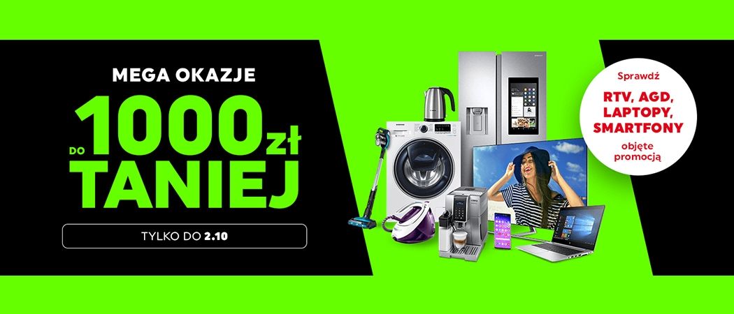 Promocja "Mega okazje" w Neonet - kup wybrany sprzęt i zyskaj do 1000 zł rabatu!