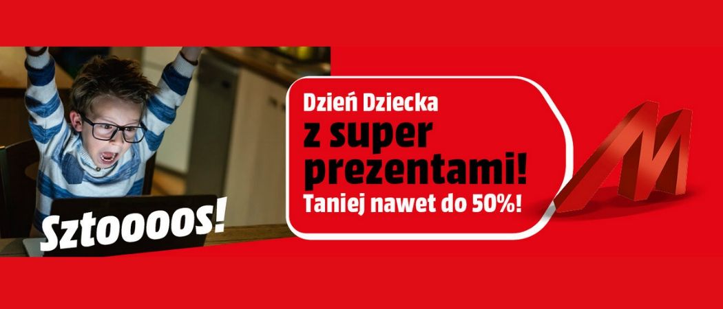 Promocja DZIEŃ DZIECKA Z SUPER PREZENTAMI w Media Markt - kup taniej wybrany laptop, głośnik mobilny i inne!