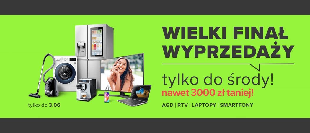 Promocja WIELKI FINAŁ WYPRZEDAŻY w Neonet - kup wybrane RTV taniej z kodem rabatowym!