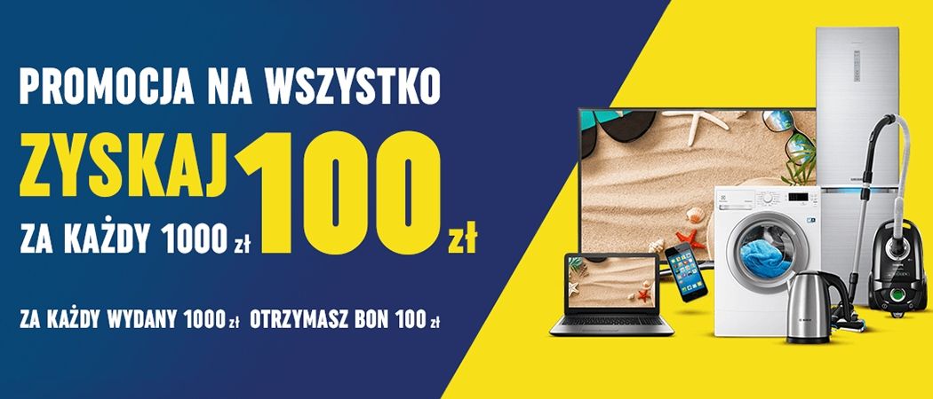 Promocja w Neonet - kup sprzęt RTV i zyskaj 100 zł za każde wydane 1000 zł!