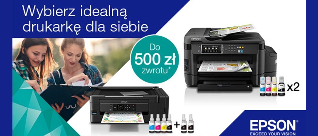 Promocja EPSON CashBack - nawet do 500 zł zwrotu przy zakupie drukarki EPSON!