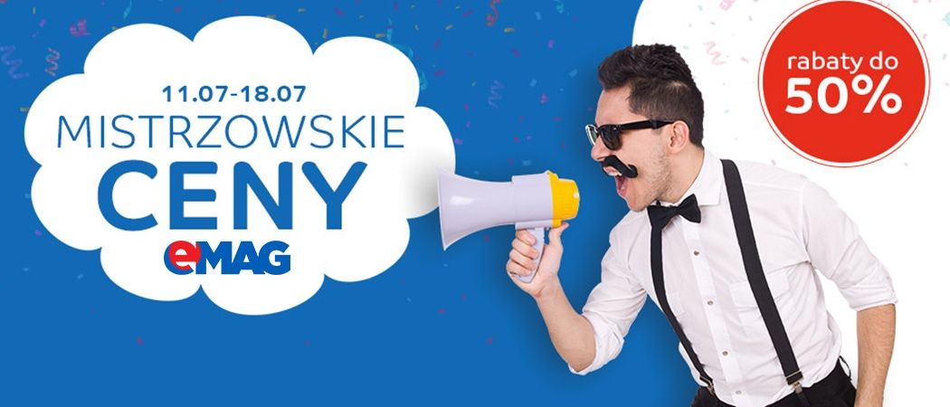 Mistrzowskie ceny w eMAG - rabaty na RTV nawet do 50%!