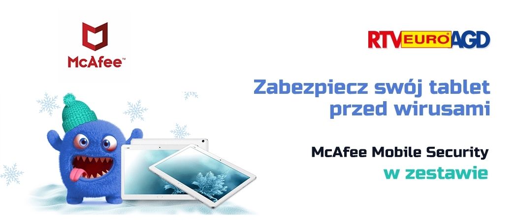 Promocja na tablety w RTV EURO AGD - antywirus McAfee gratis!