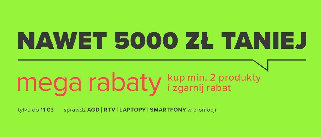 Promocja MEGA RABATY w Neonet - kup wybrane RTV nawet do 5000 zł taniej!