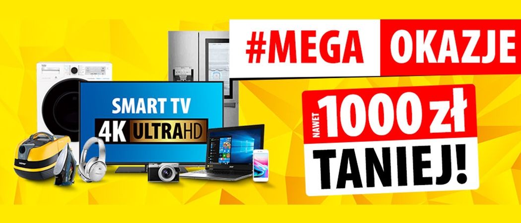 Kup promocyjny sprzęt nawet do 1000 zł taniej w promocji "Mega okazje" w Media Expert!