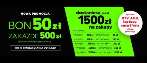 Promocja "50 zł za 500 zł" w NEONET