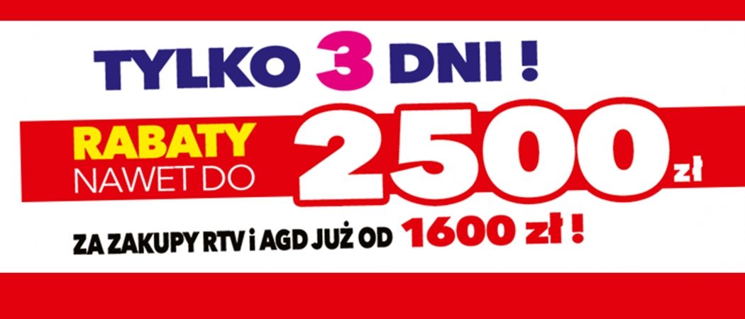 Promocja w RTV EURO AGD - kup promocyjny telewizor lub sprzęt RTV z rabatem nawet do 2500 zł!