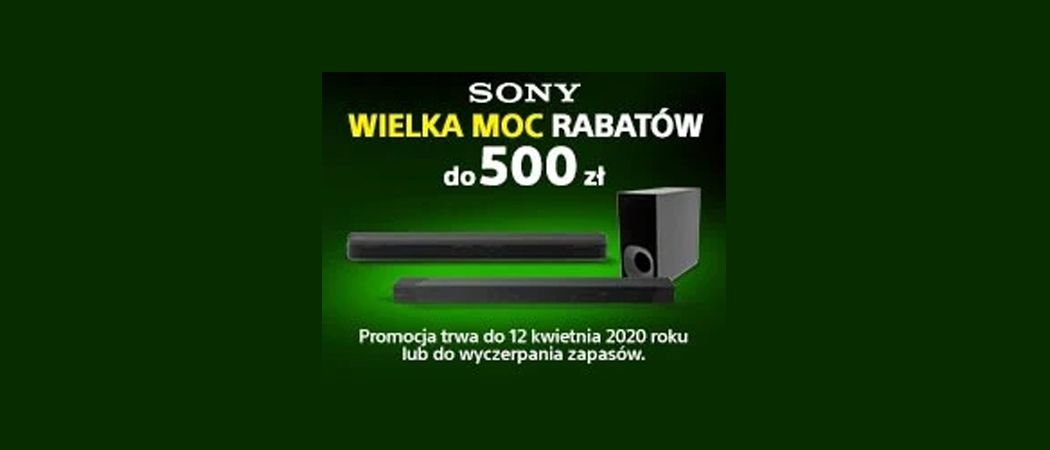 Promocja SONY w Media Expert - kup wybrany soundbar taniej z kodem rabatowym!