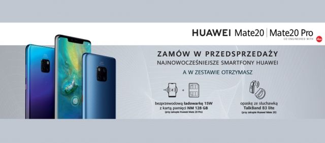 Promocja na smartfony Huawei Mate 20 lub Mate 20 Pro w RTV EURO AGD