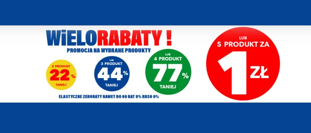 Promocja WIELORABATY w RTV EURO AGD - kup wybrane RTV i zyskaj rabat na jeden z produkt&oacute;w!