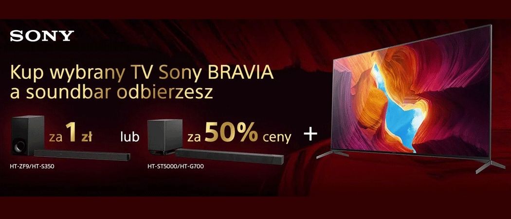 Promocja SONY w Media Markt - kup wybrany telewizor i odbierz rabat na soundbar!