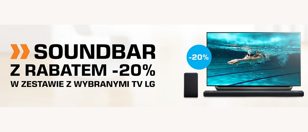 Promocja na telewizory w Saturn - kup telewizor LG i odbierz 20% rabatu na soundbar!