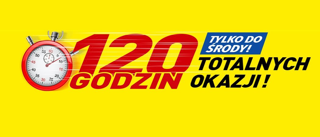 Kup wybrany sprzęt z dodatkowymi zniżkami w promocji "120 godzin totalnych okazji" w RTV EURO AGD!