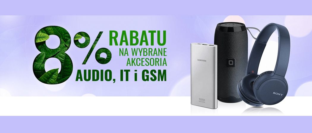 Promocja 8% RABATU NA AKCESORIA w Neo24 - kup wybrany głośnik mobilny, słuchawki i inne taniej z kodem rabatowym!