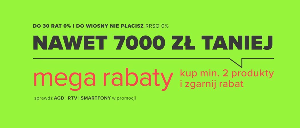 Promocja MEGA RABATY w Neonet - kup wybrane RTV nawet do 7000 zł taniej!