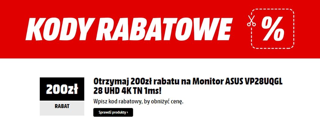 Promocja w Media Markt - kup wybrany monitor i odbierz 200 zł dodatkowego rabatu!