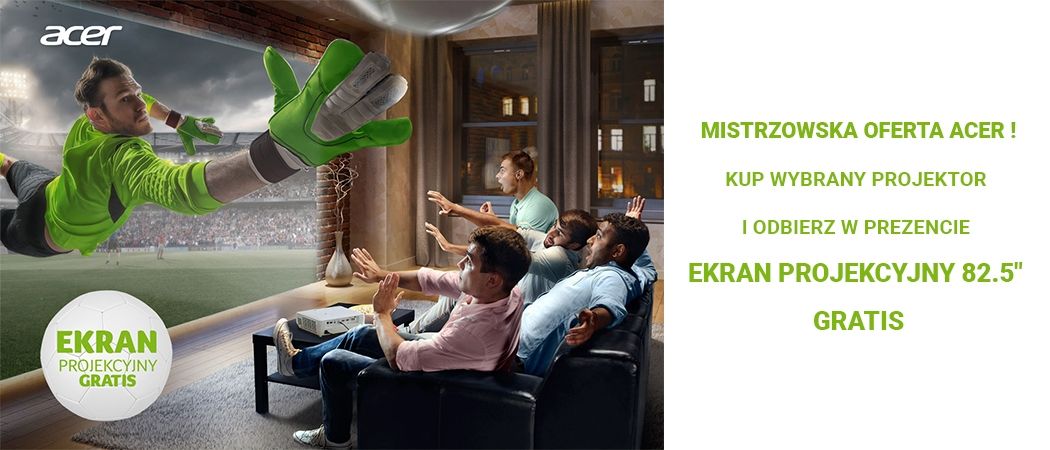 Mistrzowska oferta ACER - kup projektor i odbierz ekran projekcyjny GRATIS!