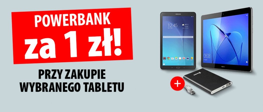 Promocja w Media Expert - kup wybrany tablet i zyskaj powerbank za 1 zł!