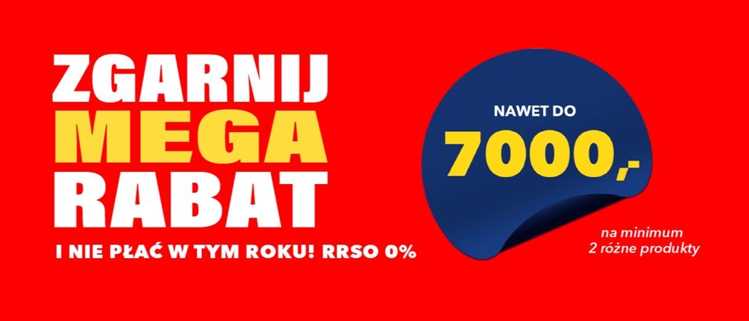 Promocja ZGARNIJ MEGA RABAT w RTV EURO AGD - kup jeszcze taniej promocyjne RTV!