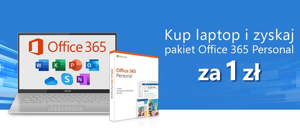 Kup promocyjny laptop i odbierz program Microsoft Office 365 Personal za 1 zł w promocji Neo24!