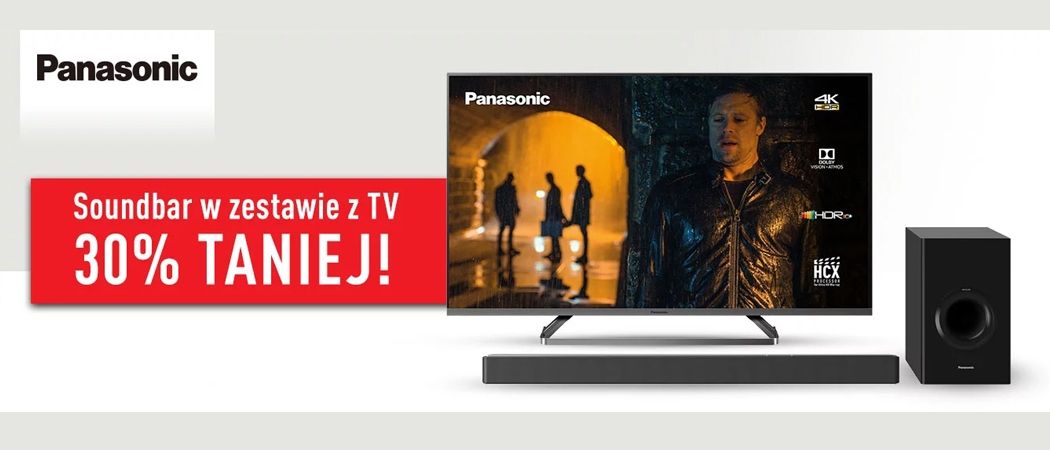 Promocja Media Expert na telewizory - kup wybrany telewizor PANASONIC i odbierz rabat na soundbar!