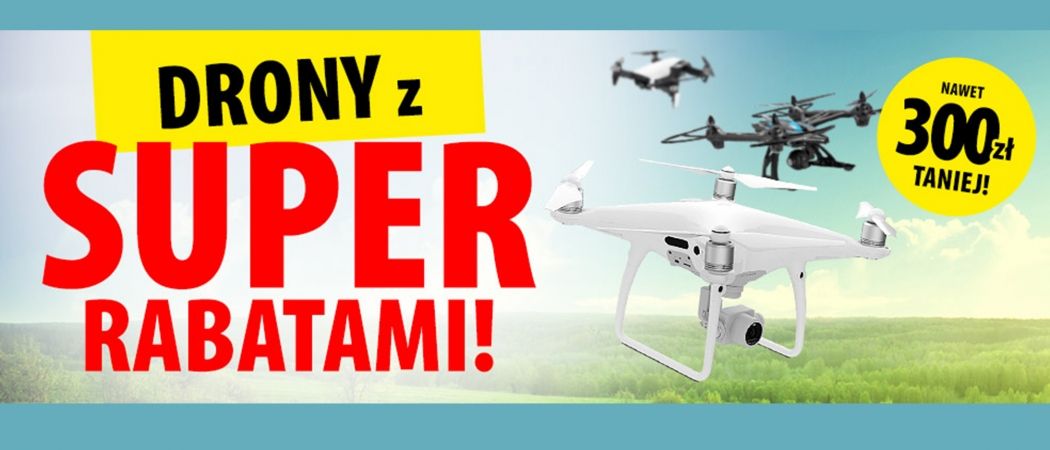 Drony z super rabatami w Media Expert - kup dron z rabatem nawet do 300 zł!