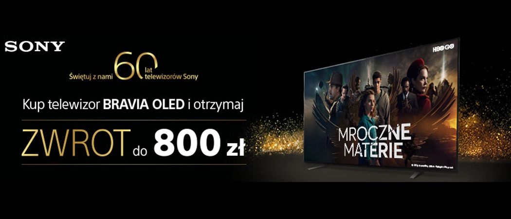 Promocja SONY CASHBACK - kup wybrany telewizor i odbierz do 800 zł zwrotu!