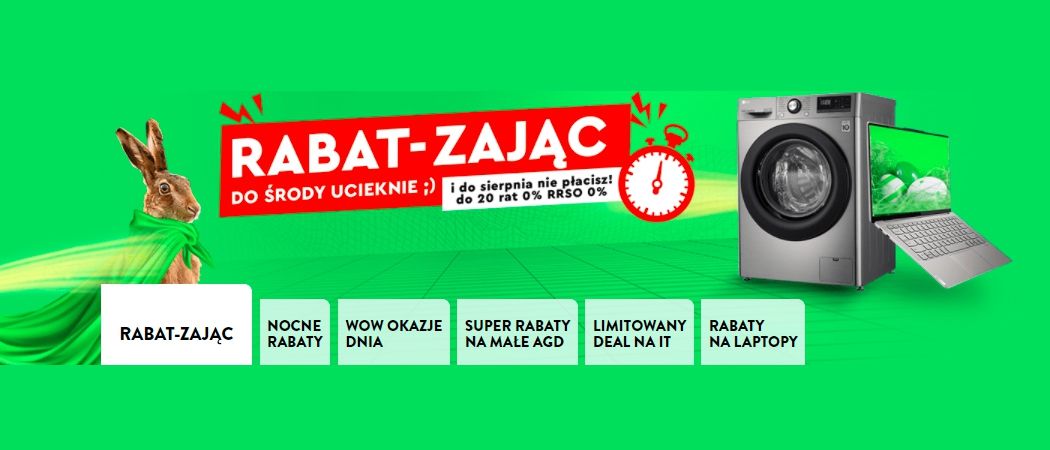 Promocja RABAT ZAJĄC w Ole Ole - kup jeszcze taniej promocyjne RTV!