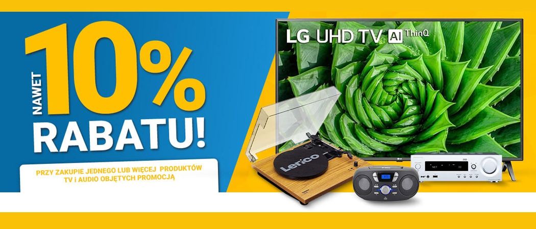 Promocja Avans na telewizory i RTV - kup promocyjny telewizor, soundbar i inne taniej z kodem rabatowym!