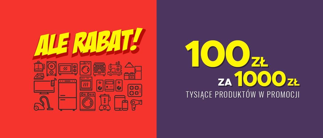 Promocja ALE RABAT w Neo24 - kup wybrane RTV i zyskaj 100 zł rabatu za każde wydane 1000 zł!