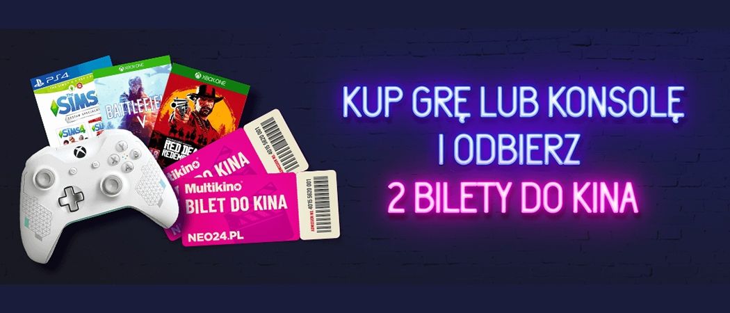 Promocja w Neo24 - kup konsolę lub grę i odbierz dwa bilety do kina!