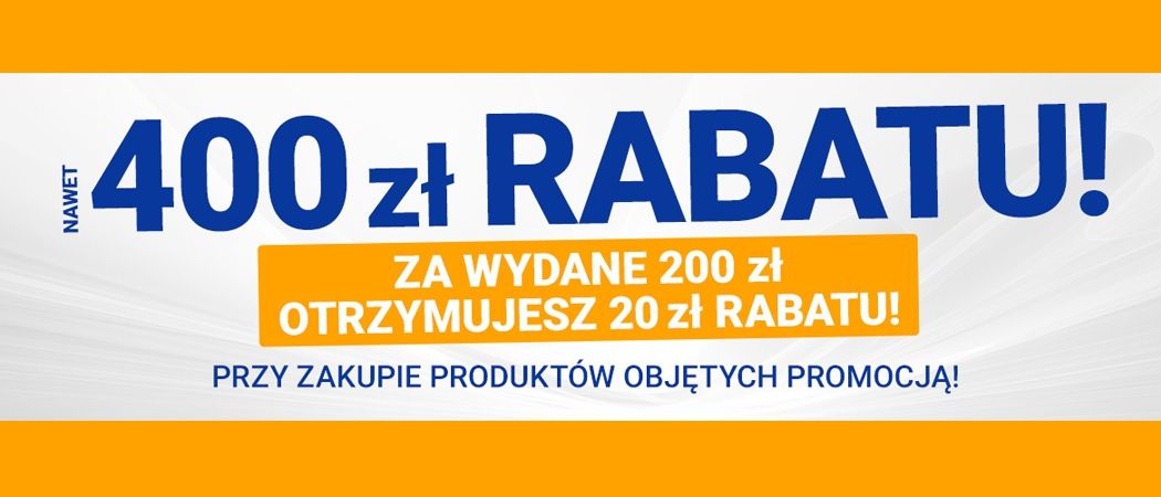 Promocja 20 ZŁ ZA 200 ZŁ w Avans - kup wybrane RTV i zyskaj do 400 zł rabatu!