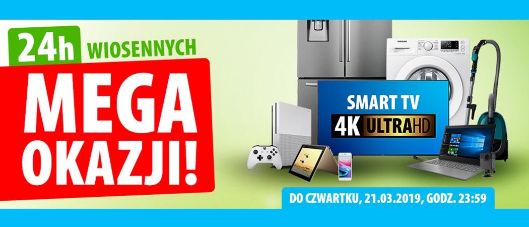 Promocja "24h wiosennych mega okazji!" w Media Expert - kup wybrany sprzęt z dodatkowym rabatem!